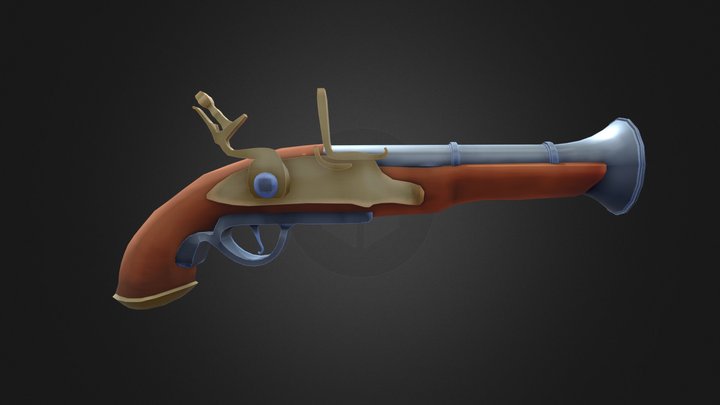 Stylized Blunderbuss 3D Model