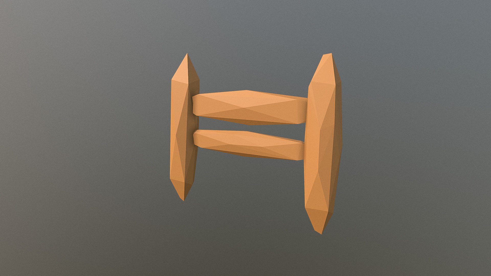 Low-Poly Fence — Sketchfab embed 3D viewer