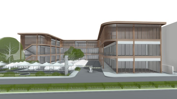 ที่ดินเเบริ่ง (3 ชั้น) 3D Model