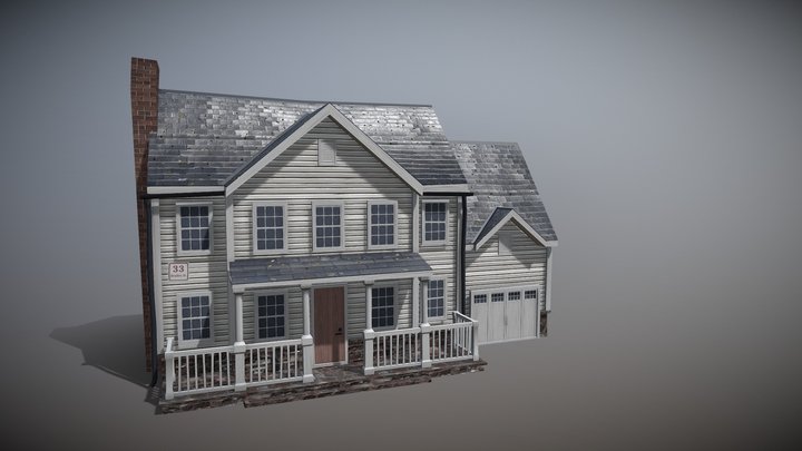 Suburbian House 3D Model