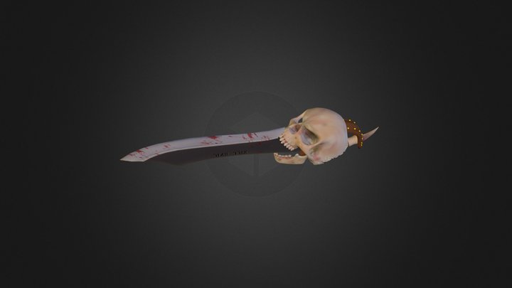Skull Blade 3D Model