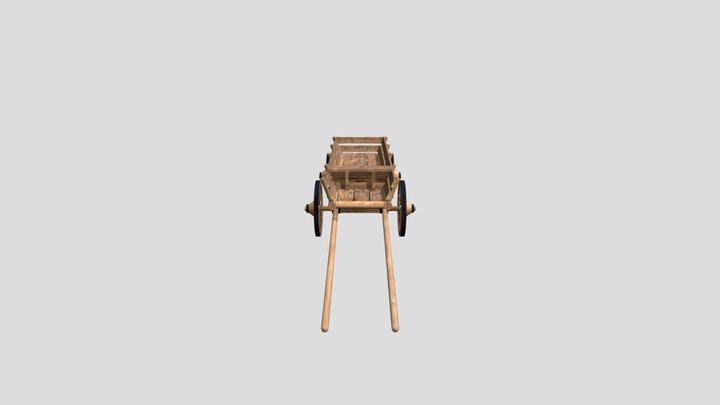 Wooden cart 3D Model