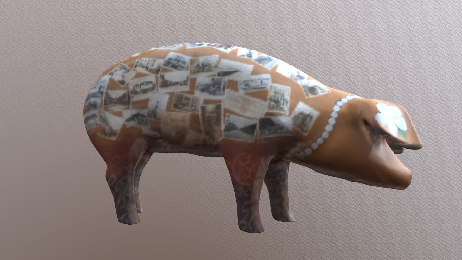 Pig Sculpture named Magnolia (VCU_3D_3714)