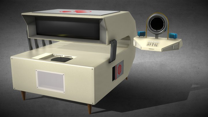 Retro Futuristic Furniture 3D Model