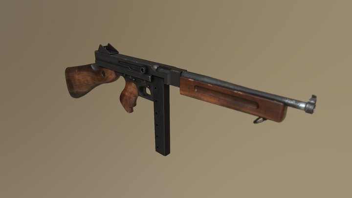 Thompson M1A1 3D Model