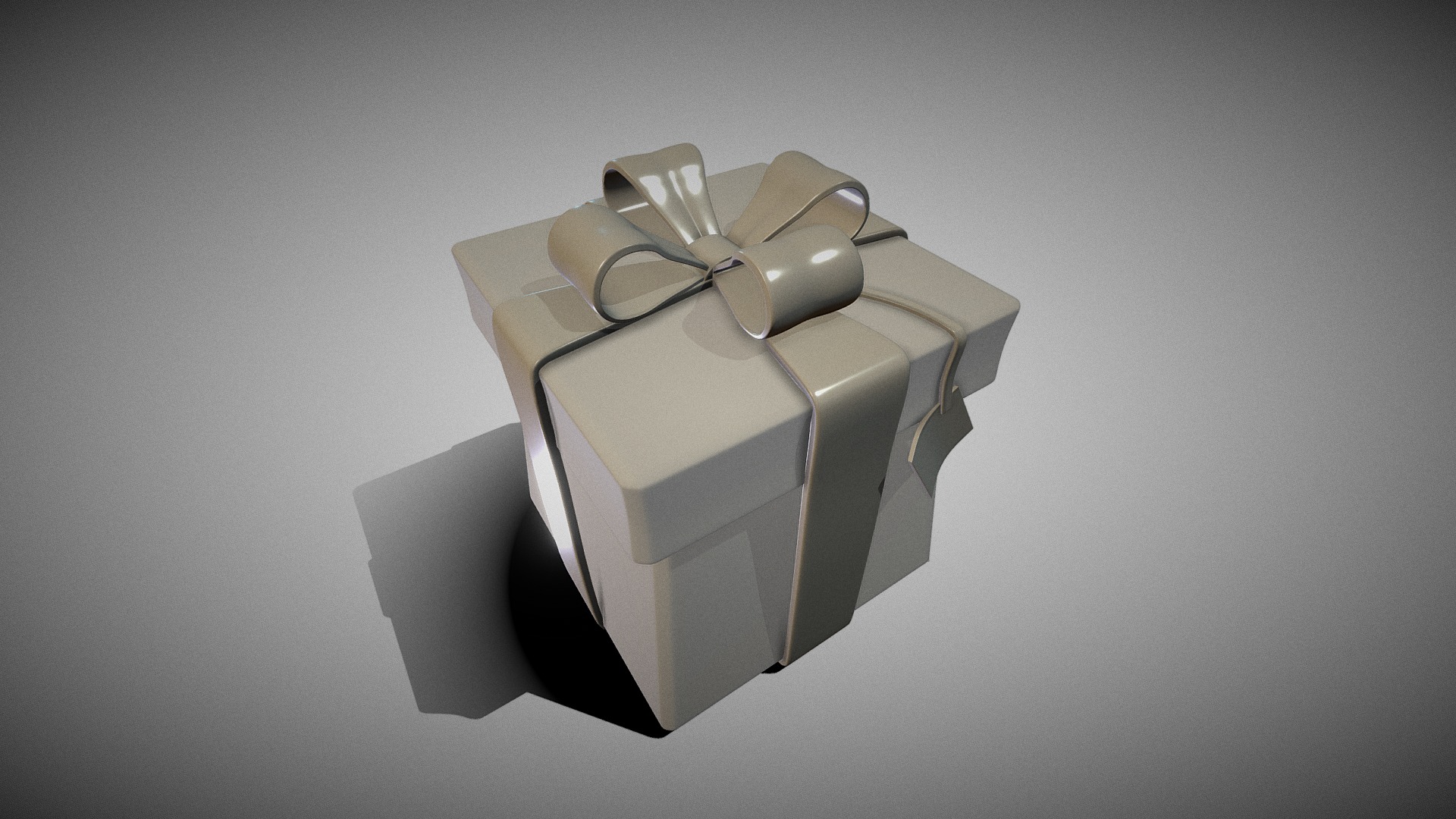 3D model 3D Birthday Gift Box – High Poly - This is a 3D model of the 3D Birthday Gift Box - High Poly. The 3D model is about a silver and gold diamond.