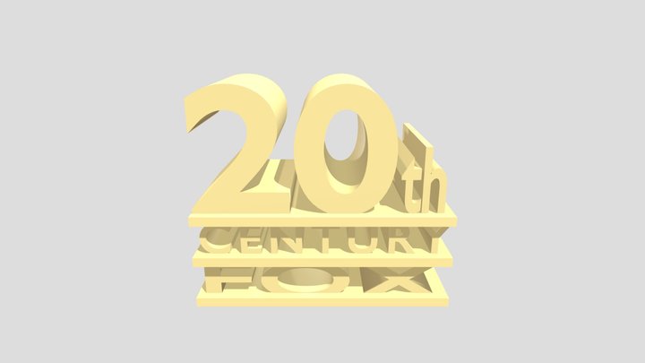 20th Century Fox Movietone News Variant Logo 3D Model