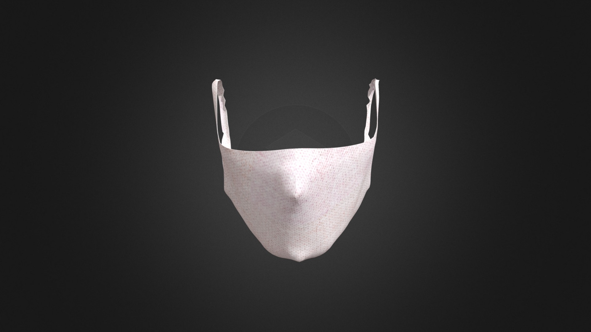 3D model Pink mask - This is a 3D model of the Pink mask. The 3D model is about a white apple with a black background.