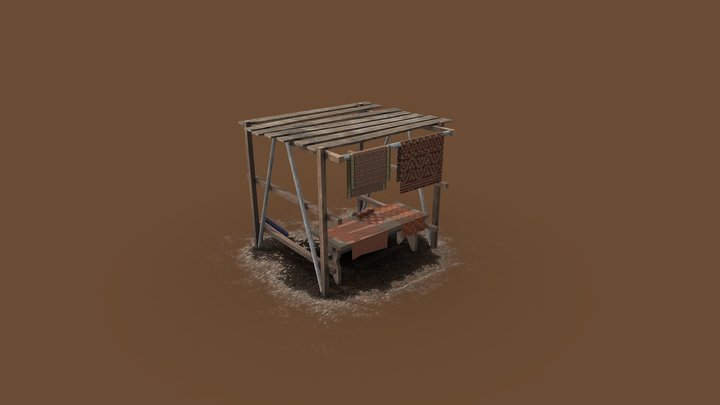 Medieval Market Stall Asset 2/4 – Modelo 3D gratuito STL