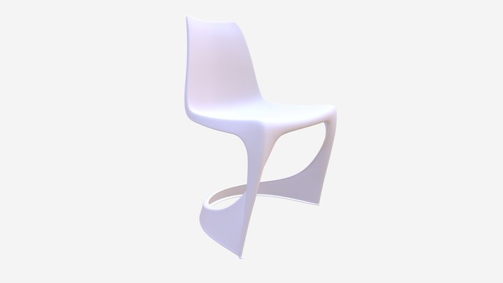 290 A-Line Dining chair Cantilever White 3D Model