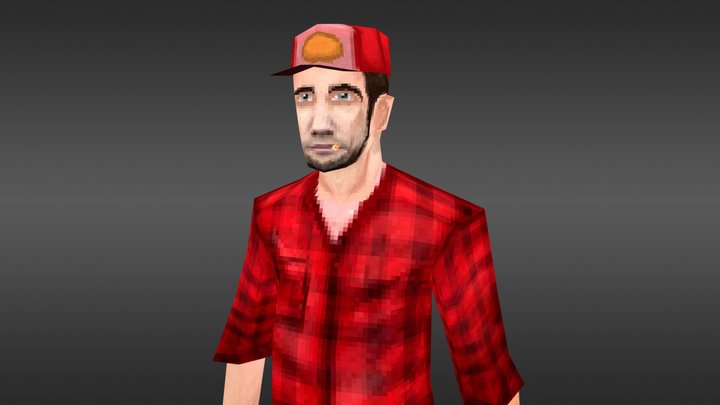 Redneck Character PSX Style – Kostenloses 3D-Modell STL