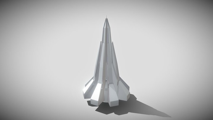 Sci-Fi Rocket Model 3D Model