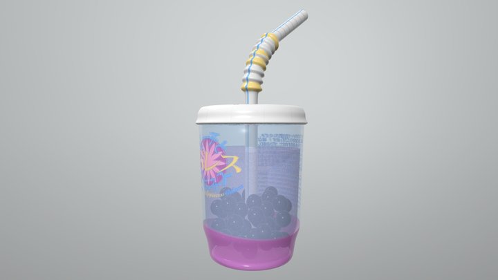 Magical Mary - Peach & Happiness Palace Boba Cup 3D Model