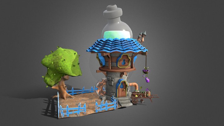 WizardPunk: Alchemist Tower 3D Model