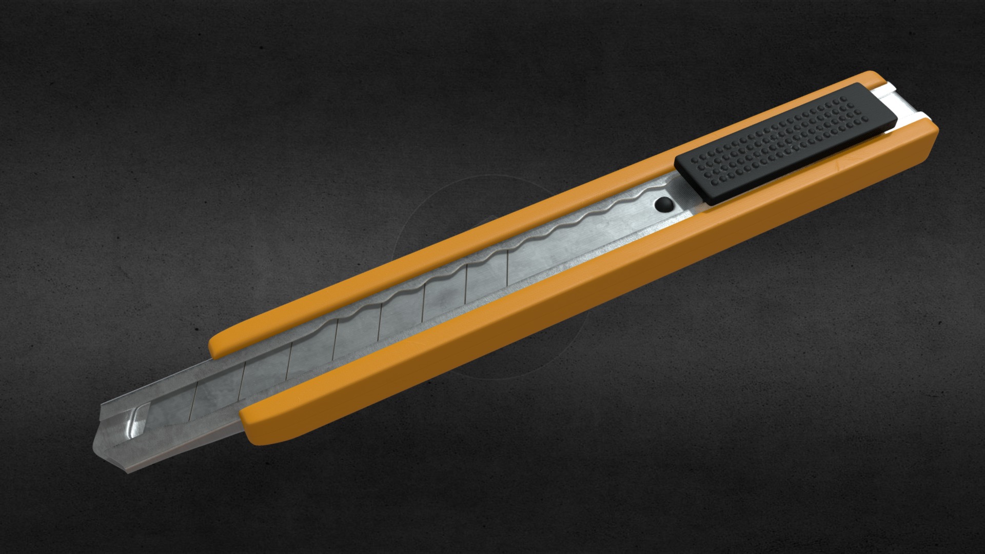 3D model Boxcutter - This is a 3D model of the Boxcutter. The 3D model is about a yellow and silver electric guitar.