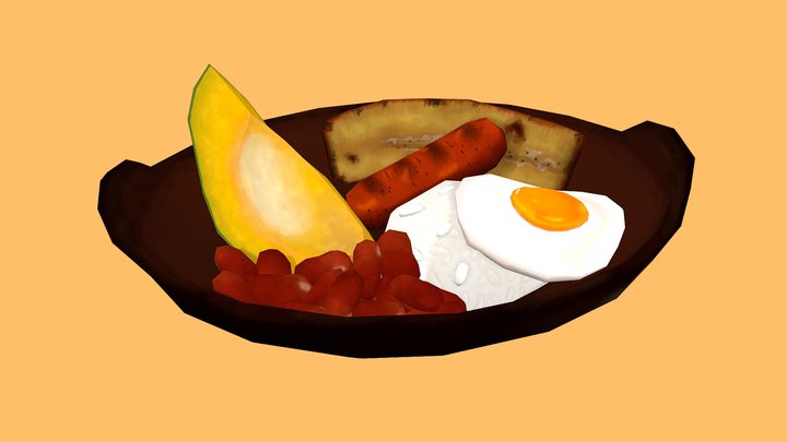Bandeja Paisa Diorama 3D Model