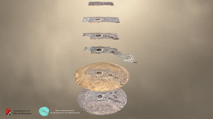 Secuencia de intervenciones dolmen de Santa Inés 3D Model