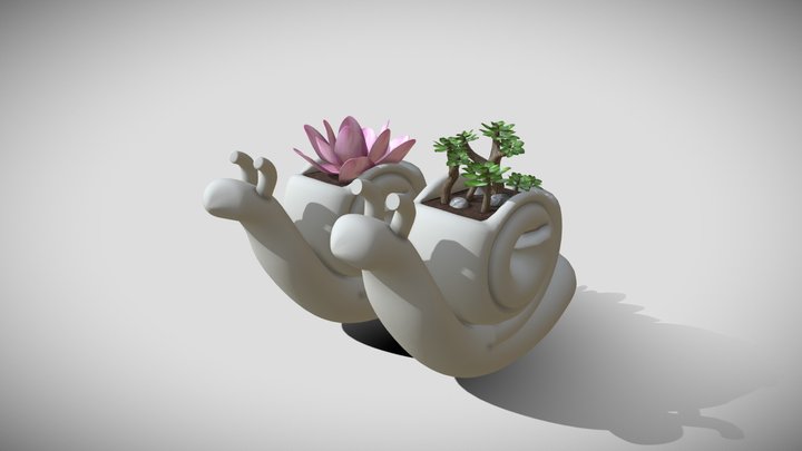 Plant Project: Snail Pots 3D Model