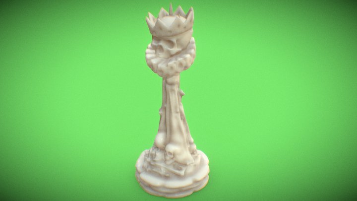 Skull Chess - Queen 3D Model