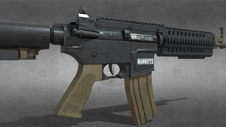 Barrett M468 - Assault Rifle – Modello 3D gratuito STL