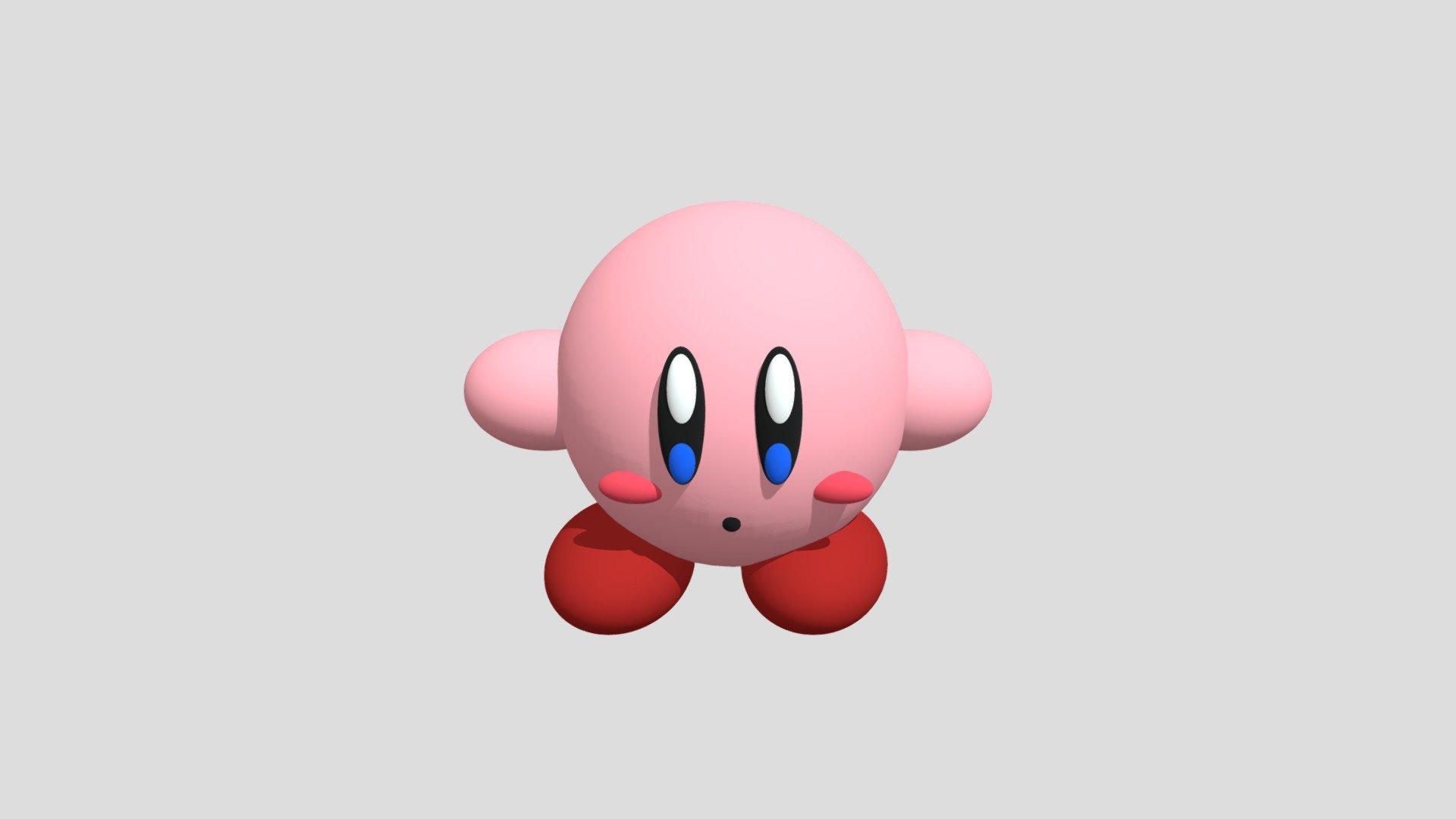 Kirby 3D model I made in Paint 3D - Download Free 3D model by Sonic the ...