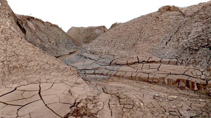 Desert Ravine 3D Model