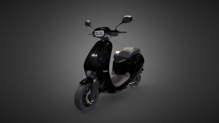 OLA Electric Scooter (Black Color) 3D Model
