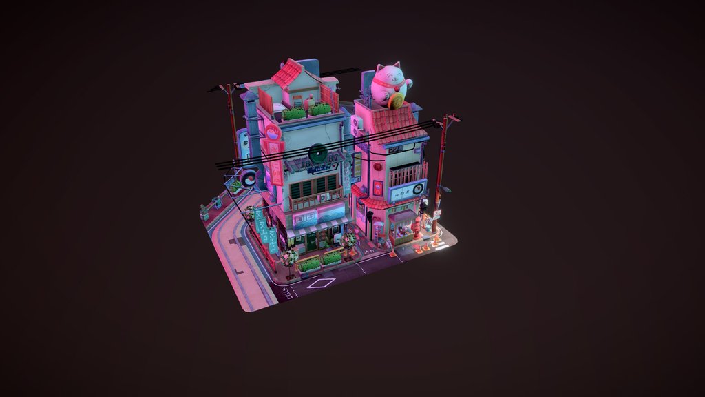 Vaporwave Littlest Tokyo - 3D Editor Challenge