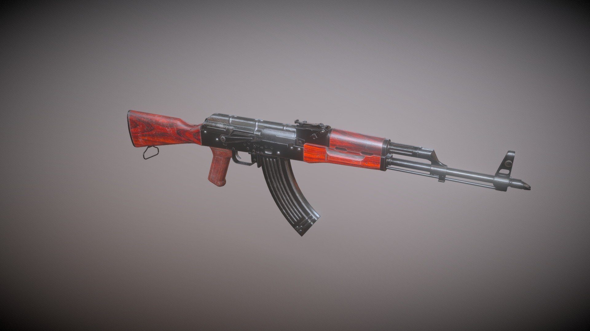 AKM Avtomát Kalášnikova modernizírovannyj - 3D model by Ruben Rodriguez ...