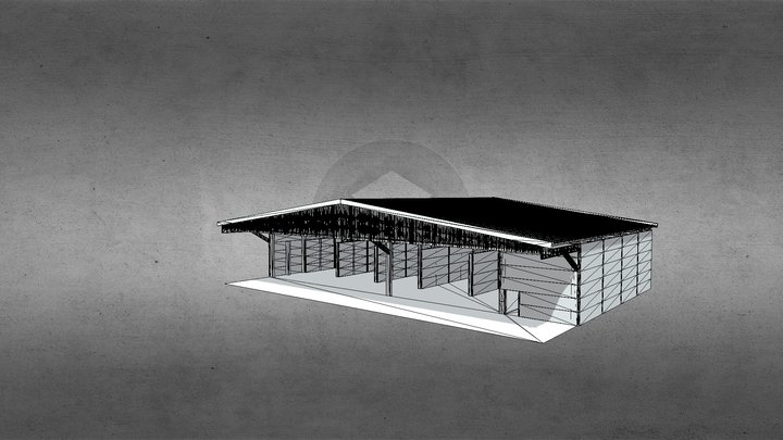 BARRACAO TRINCHEIRA  FAZENDA SÃO LUIZ DO OESTE 3D Model