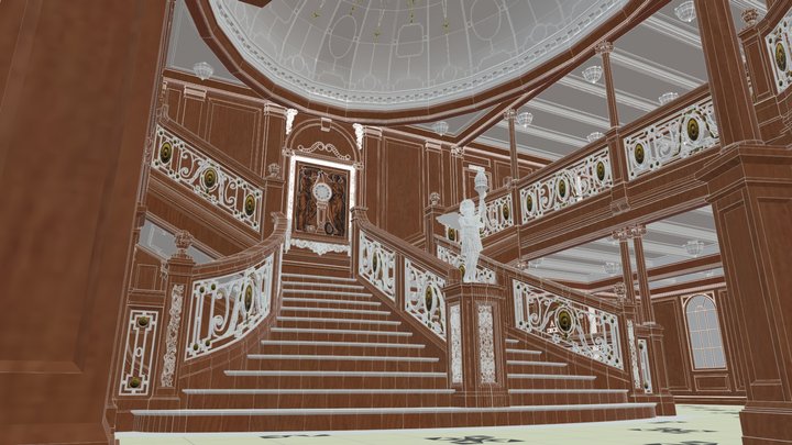Titanic+ Grand Stair Case 3D Model
