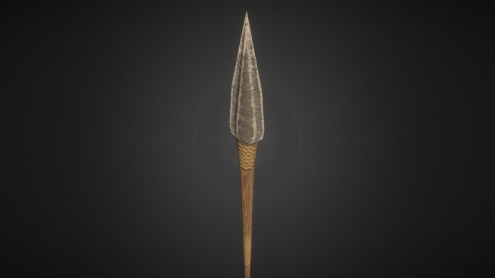 Primitive spear (Game-ready model) 3D Model