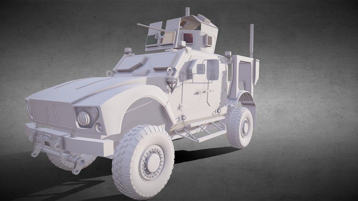 OSHKOSH M ATV Military Vehicle 3D Model