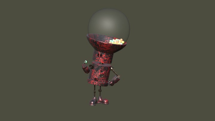 Candy Robot 3D Model