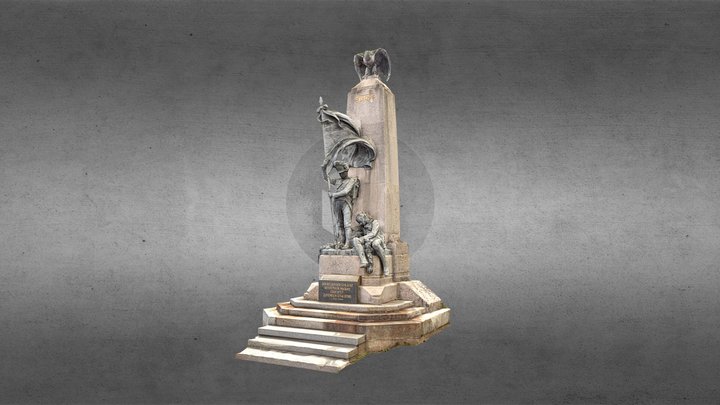 Kriegerdenkmal - Schlacht bei Wagram 1809 3D Model