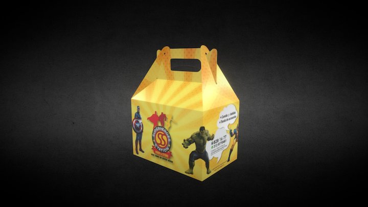 Caja Superheroes 3D Model