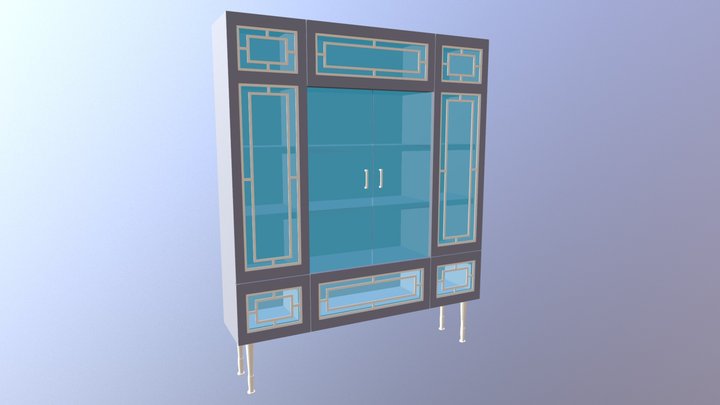 шкаф-витрина модель 09 3D Model