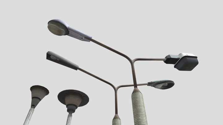 Classic Polish street lamps - Package 3D Model
