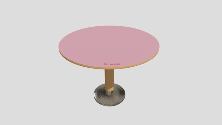 Good Appetite Pink Modern Round Table
