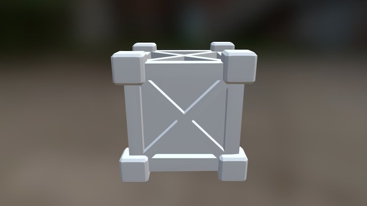 Cube crate 3D Model
