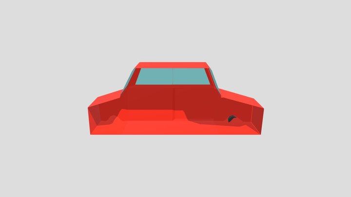 3D Sketchbook Red Car 7 3D Model