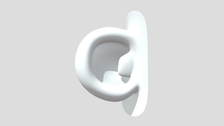 Cartoon Ear 0024 3D Model