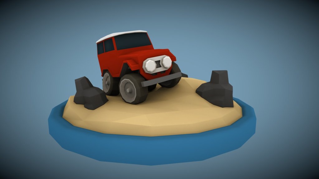 Lowpoly 4X4 — Sketchfab embed 3D viewer