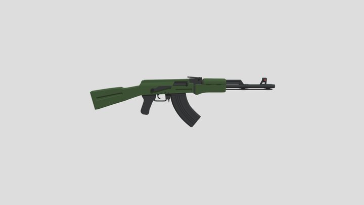 AK 47 Детализация 3D Model