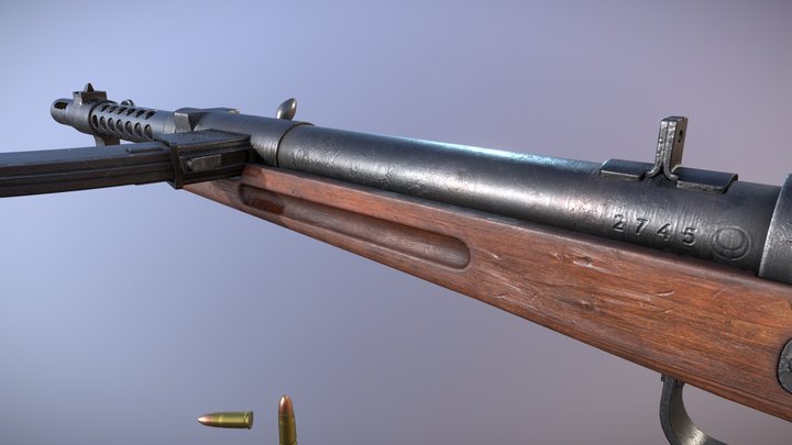 Type 100 Submachine Gun 3D Model