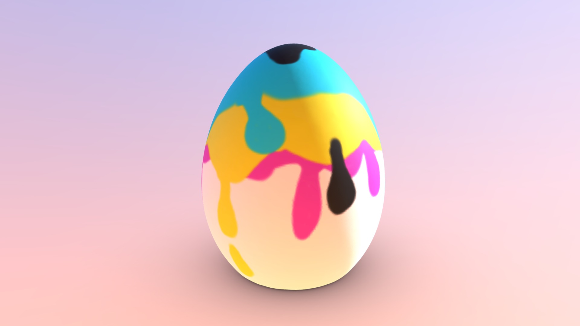 Drippy paint egg - 3D model by Bart (@bartv) [7b1abb8] - Sketchfab