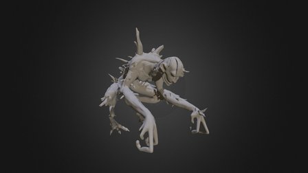 Zombie Hunchback Crawler 3D Model