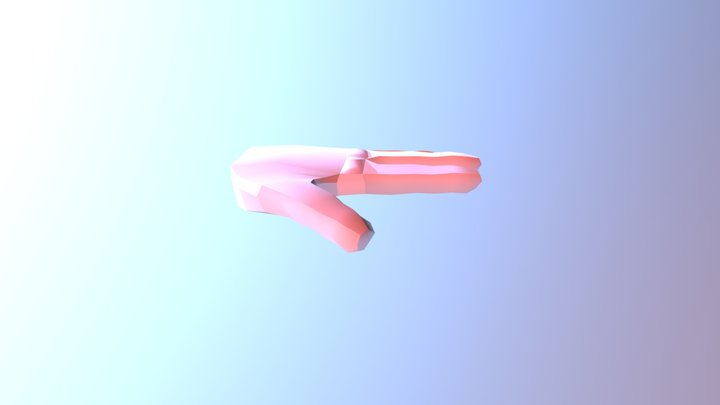 Mano 4 Dedos 3D Model