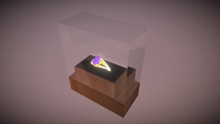 Amethyst Ring Final Render 3D Model