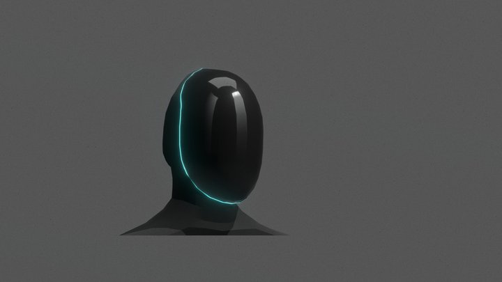 Low Poly Tesla Optimus Head Only 3D Model